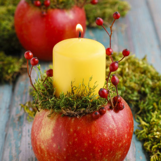 DIY Fall Decor Apple Votive Holder