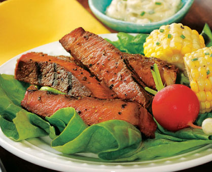Grilled Sirloin Steak with Roadhouse Herb Butter