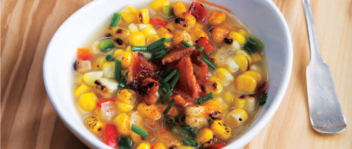 Grilled Sweet Corn Soup