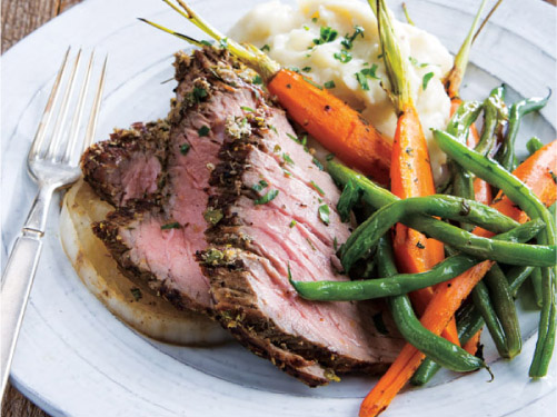 Horseradish-Herb Top Round Roast