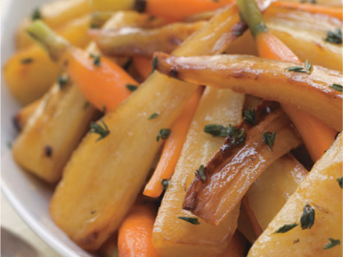 Roasted Carrots & Parsnips with Cider Vinaigrette