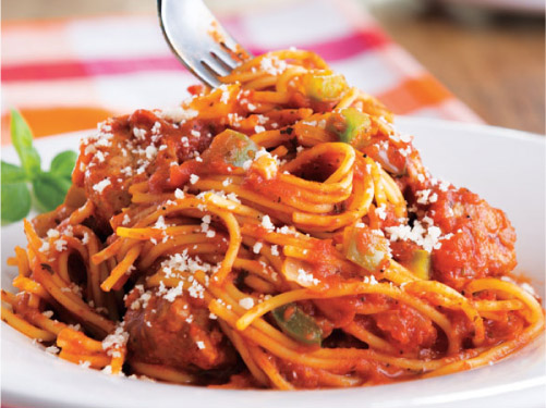 Slow Cooker Spaghetti with Italian Sausage