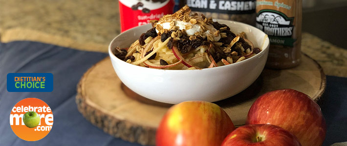 Spiralized Apple Crisp Breakfast Bowl