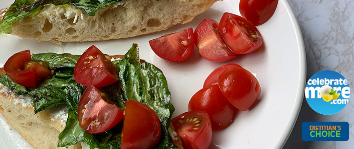 Braised Summertime Romaine Crostini