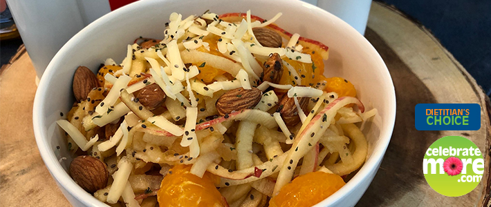 Spiralized Apple Salad with Toasted Almonds