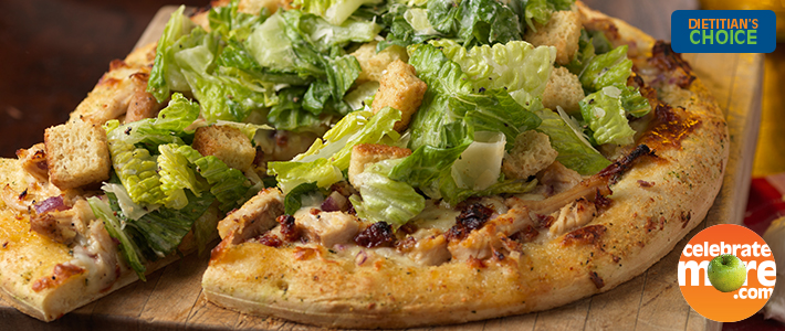 Turkey Caesar Pizza with Greens