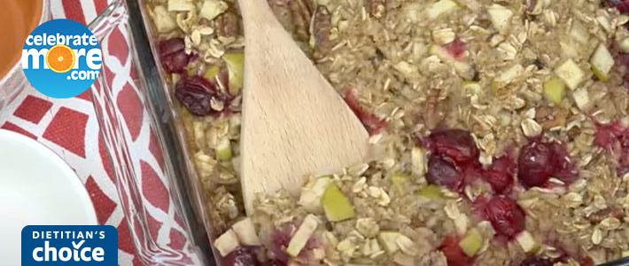 Apple Cranberry Oatmeal Bake