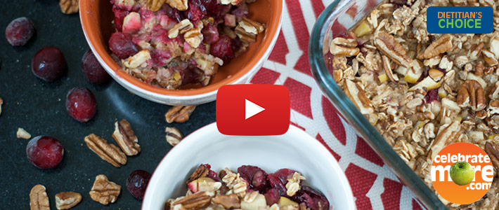 Apple Cranberry Oatmeal Bake