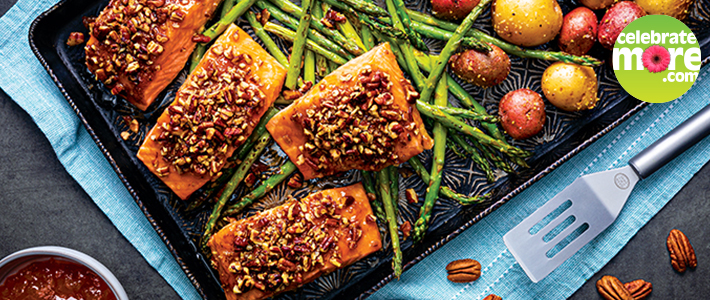 Apricot Pecan Crusted Salmon