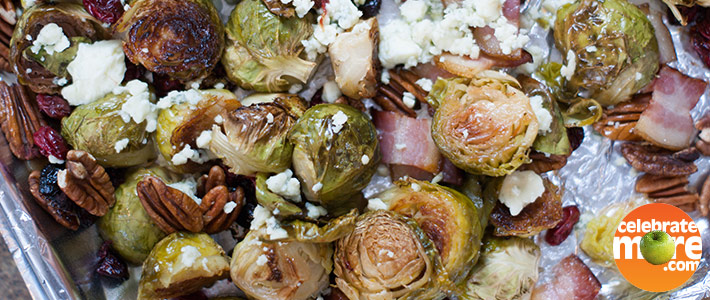 Cranberry Brussels Sprouts with Bacon