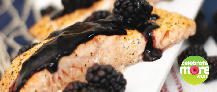 Baked Blackberry Glazed Salmon