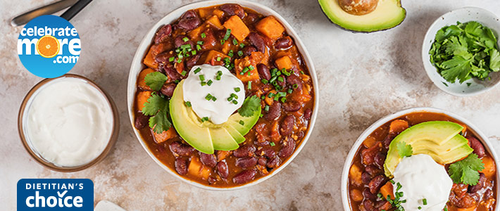 Beefy Sweet Potato and Black Bean Chili