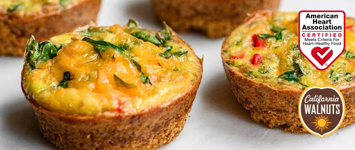 Walnut & Oat Crusted Veggie Egg Cups