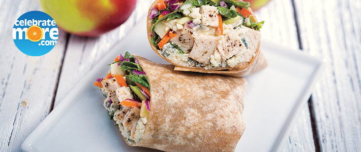 Chicken & Apple-Kale Slaw Wrap