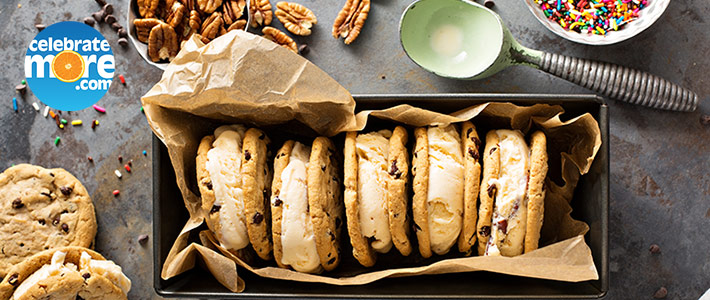 Chocolate Chip Cookie Ice Cream Sandwiches