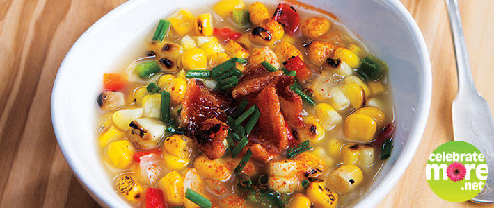 Grilled Sweet Corn Soup