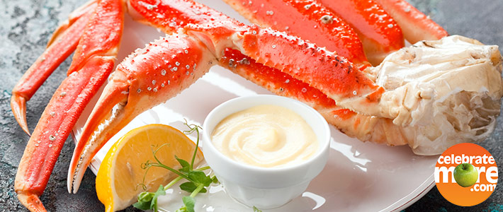 Crab Legs with Dipping Sauces