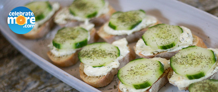 Creamy Cucumber Baguettes