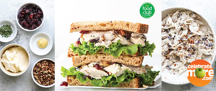 Turkey Cranberry Salad Sandwiches