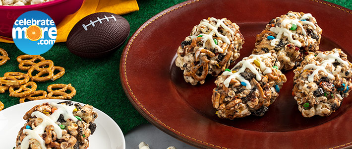 Sweet-and-Salty Popcorn Footballs