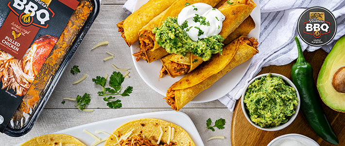 Four Brothers BBQ Air Fryer Chicken Taquitos