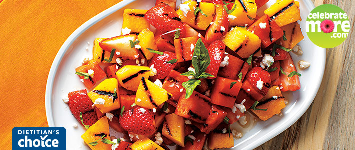 Grilled Fruit Salad with Balsamic Drizzle