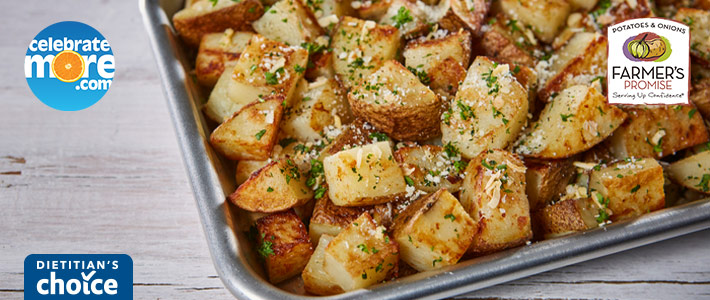 Garlic Parmesan Roasted Russet Potatoes