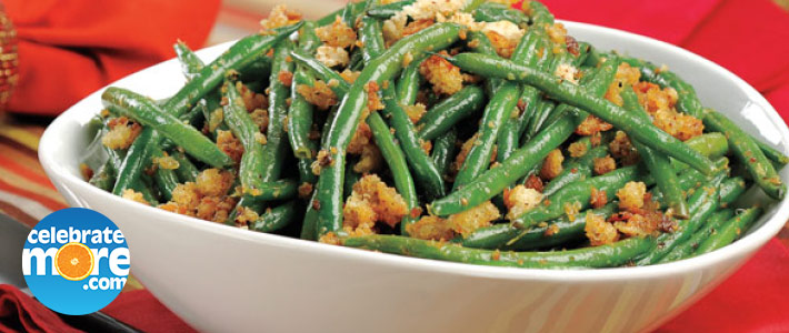 Green Beans with Parmesan-Garlic Crumbs