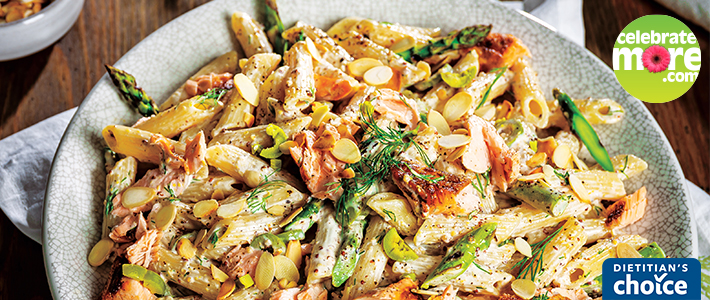 Grilled Salmon & Asparagus Pasta Salad