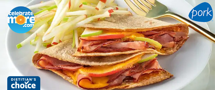 Ham, Cheddar & Apple Quesadilla