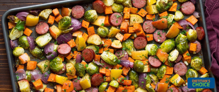 Harvest Vegetables and Sausage Sheet Pan Dinner