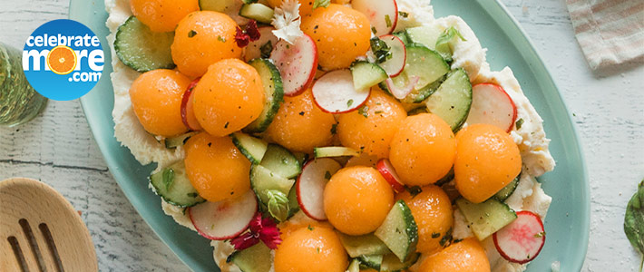Fresh Melon & Ricotta Salad