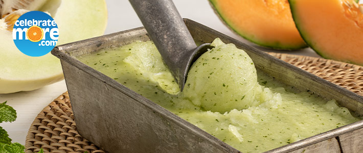 Melon and Mint Sorbet