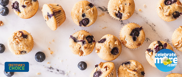 Mini Lemon Blueberry Walnut Muffins — ”Brain Bites”