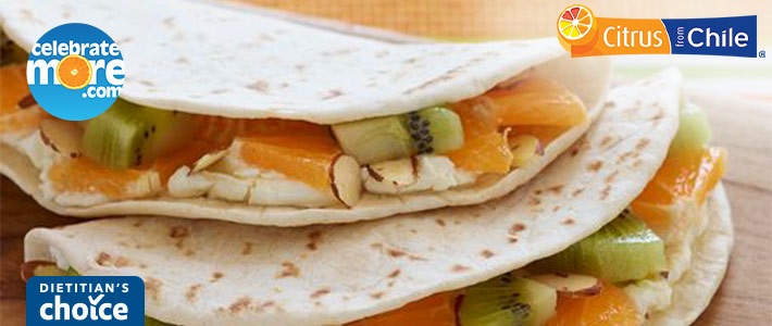 Nutty Mandarin & Kiwifruit Tacos