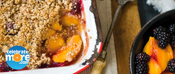 Peach And Blackberry Pecan Crumble