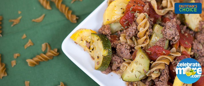 Ground Beef Pasta Primavera