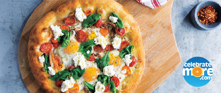 Prosciutto & Egg Breakfast Pizza