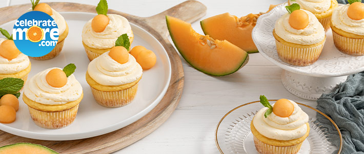 Roasted Cantaloupe Cupcakes