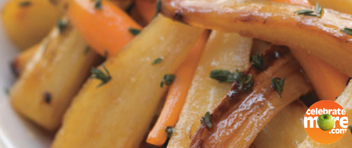 Roasted Carrots & Parsnips with Cider Vinaigrette