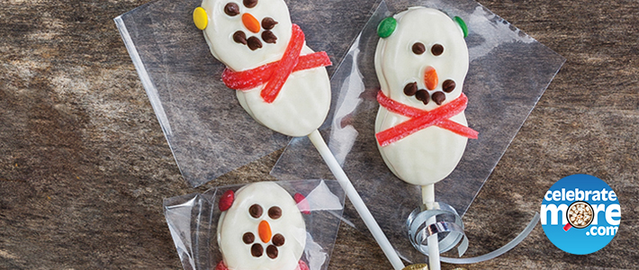 Snowman Cookie Pops