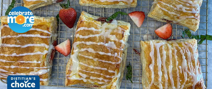 Strawberry Basil Strudels