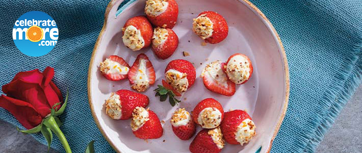 Valentine's Day Stuffed Strawberries