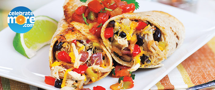 Chicken & Black Bean Burritos