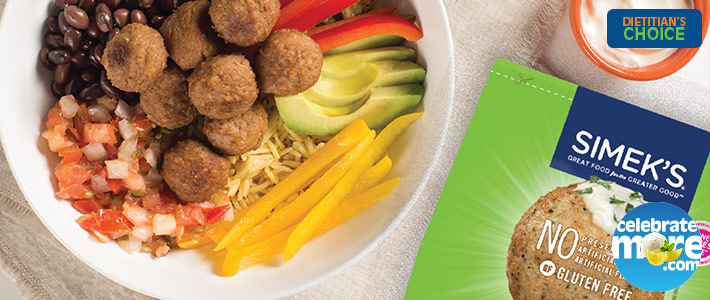 SIMEK’S Fiesta Turkey Meatball Bowl